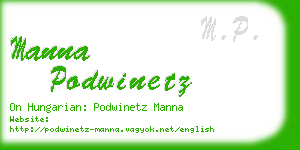 manna podwinetz business card